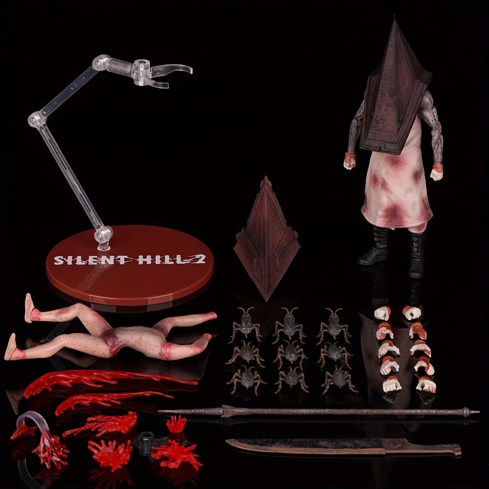 Silent Hill Horror Game Collectible Figure - Deluxe Edition with Replaceable Parts, Dynamic Action Pose, - for Halloween Decor, Display, or Silent Hill Fan Collections - Compatible with Silent Hill 2 Gameplay - Horror Action