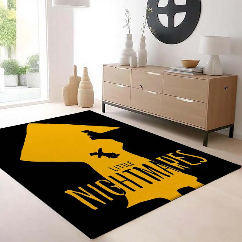 Little Nightmares Weird Silhouette Adventure Game Crystal Velvet Mat, Suitable for Bedroom, Dining Room, and Kitchen Use, Soft and Non-Slip, Ideal Christmas Gift for Family and Friends, Perfect for Home and Travel