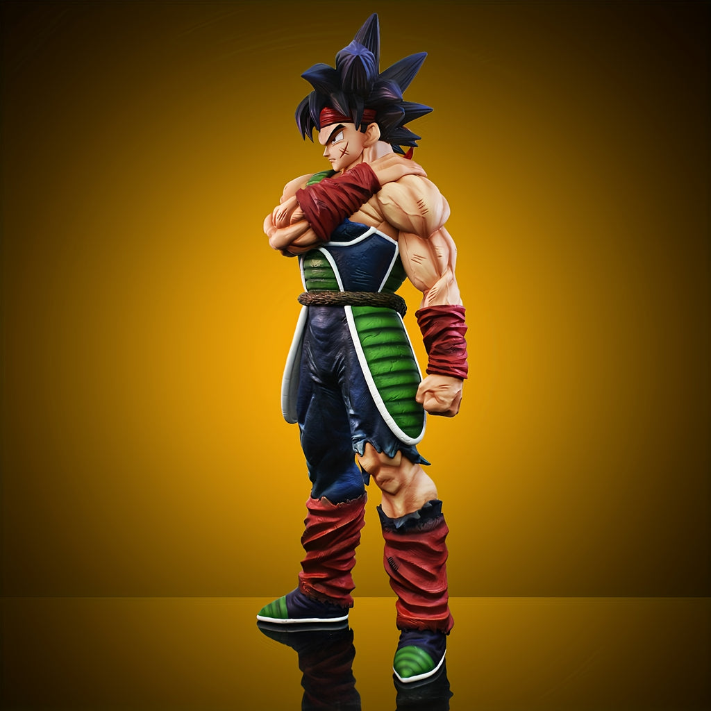 Epic Bardock Figure from Dragon Ball! with spiky black hair, red headband, and battle-worn armor, he stands with arms crossed fiercely. Perfect for Dragon Ball anniversaries or anime conventions to thrill overseas fans,  Fan
