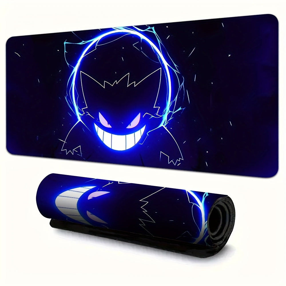 Pocket Monsters Purple Electric Gaming Mouse Pad 1pc - Non-Slip Rubber Base, Washable Desk Mat with Vibrant Character Design, Perfect for Office, School, Home Decor, and Gaming Setup, Ideal Gift for Fans and Friends, Gaming D