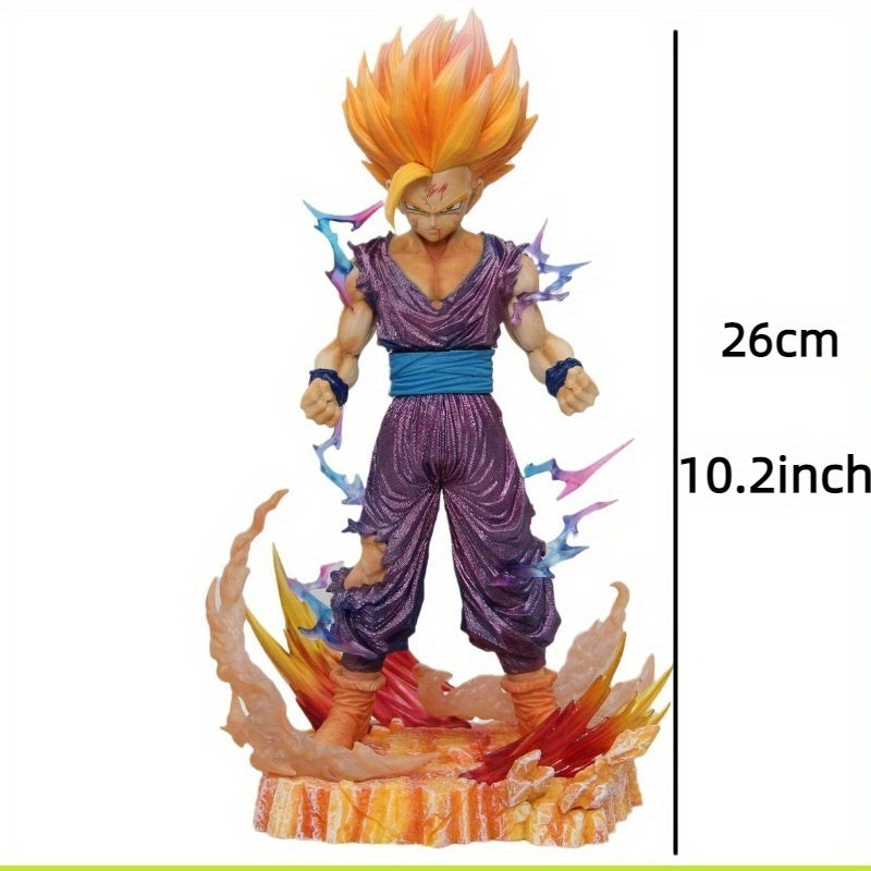 DRAGON BALL Son Gohan Figure - Super Saiyan Battle-Damaged Action Figure, Collectible Anime Statue with Dynamic Action Effects, PVC Figure for Display, for games, for movies, Gift for DBZ Fans (for & s)