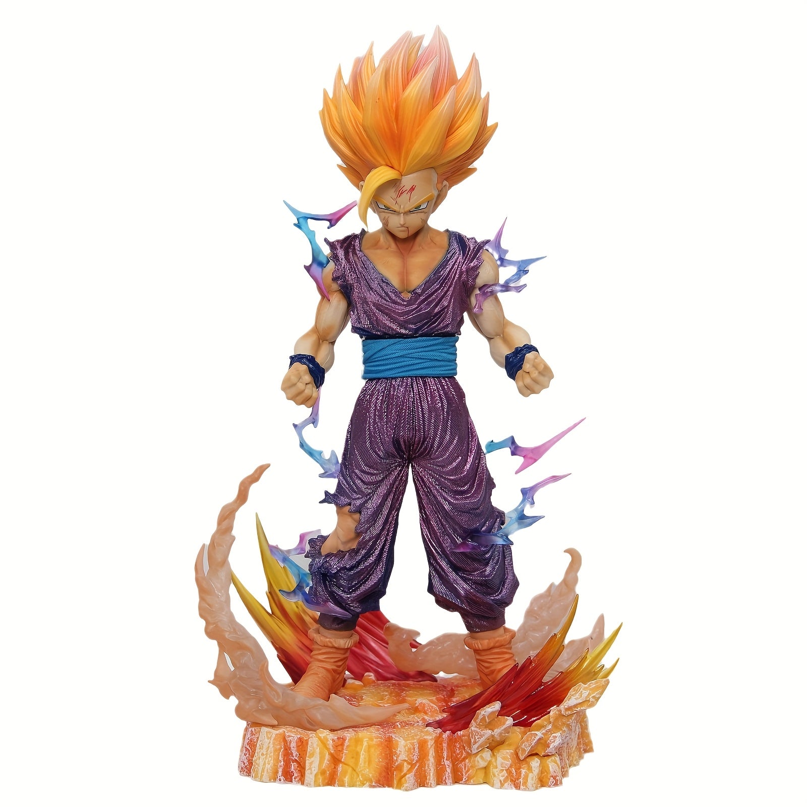 DRAGON BALL Son Gohan Figure - Super Saiyan Battle-Damaged Action Figure, Collectible Anime Statue with Dynamic Action Effects, PVC Figure for Display, for games, for movies, Gift for DBZ Fans (for & s)