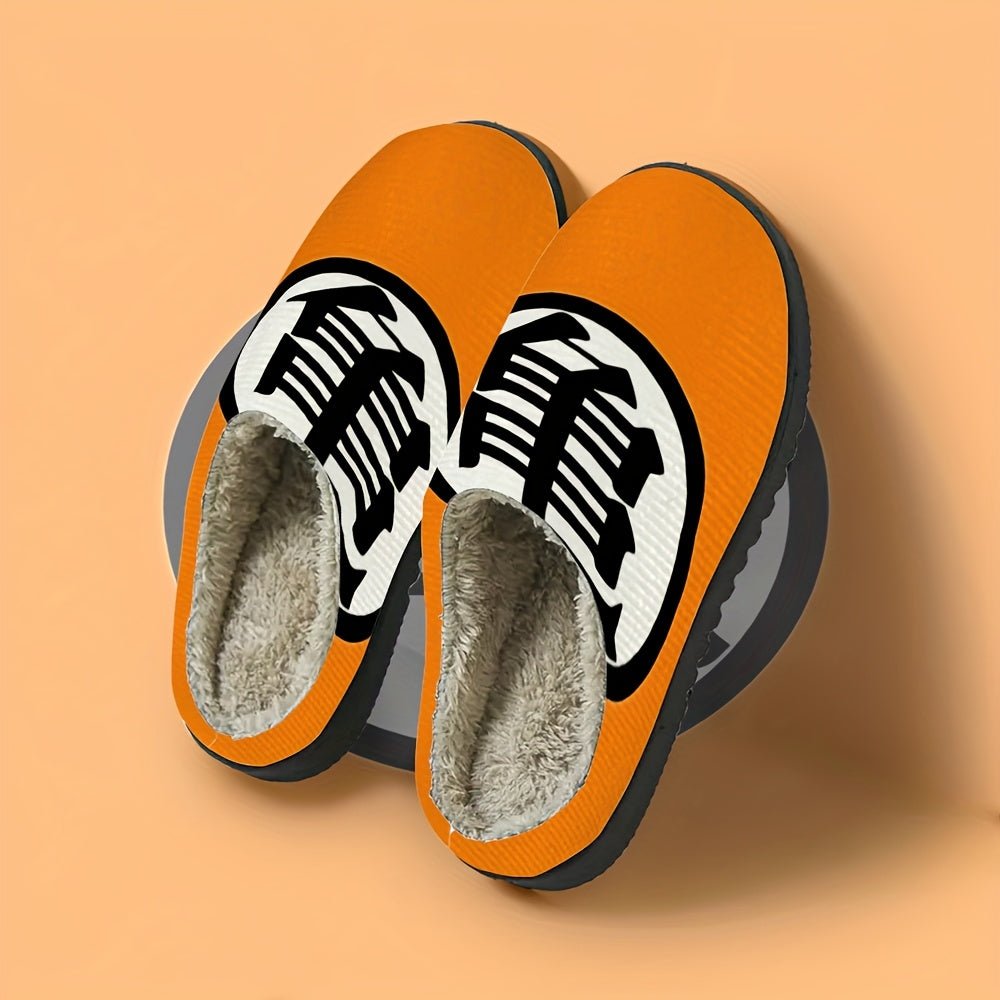 Dragon Ball Goku Slippers - Official Dragon Ball Z Characters, Non-Slip TPR Sole, Soft Fabric Indoor House Shoes for Women & Men, All-Season Comfort, Casual Wear Lovers, Character Footwear, Durable Construction, Home & Casual