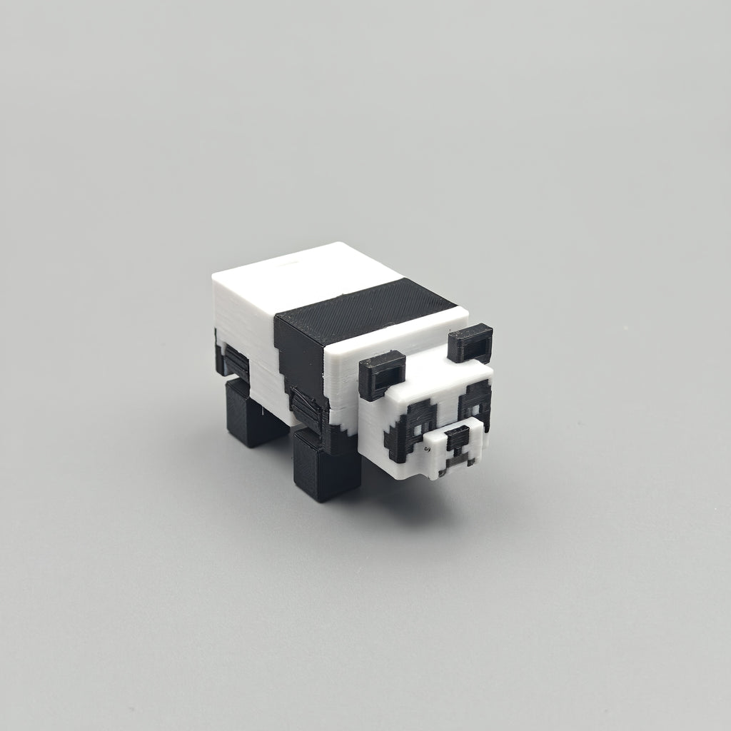 Cute Panda-like Block Bears - Black and White Bear Decorations, No Electricity Needed