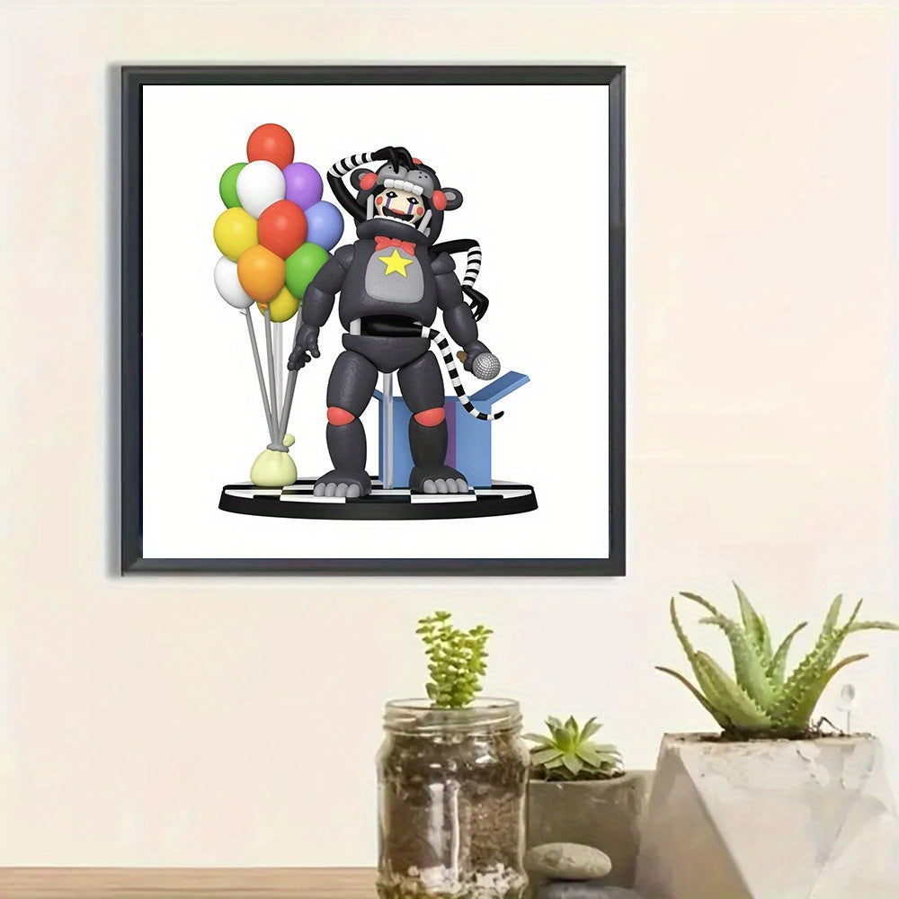 1pc 29.97x29.97cm Five Nights At Freddy DIY diamond painting kit, various patterns round diamond art kit, round diamond accessories, frameless art painting home wall decoration gifts