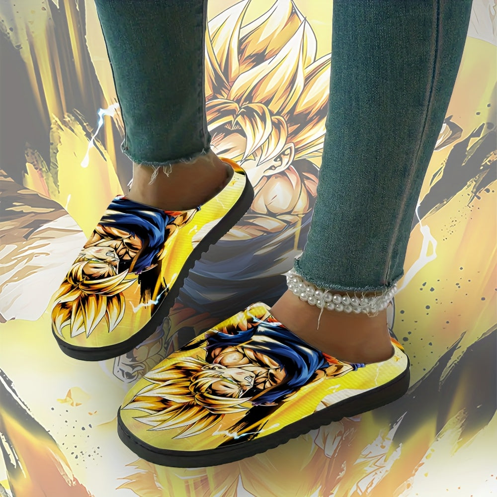 DRAGON BALL Goku & Goten Dragon Anime Slippers - Non-Slip TPR Sole, Warm Winter House with Goku Anime Characters, for for all-Season (Gift for,, Fans)