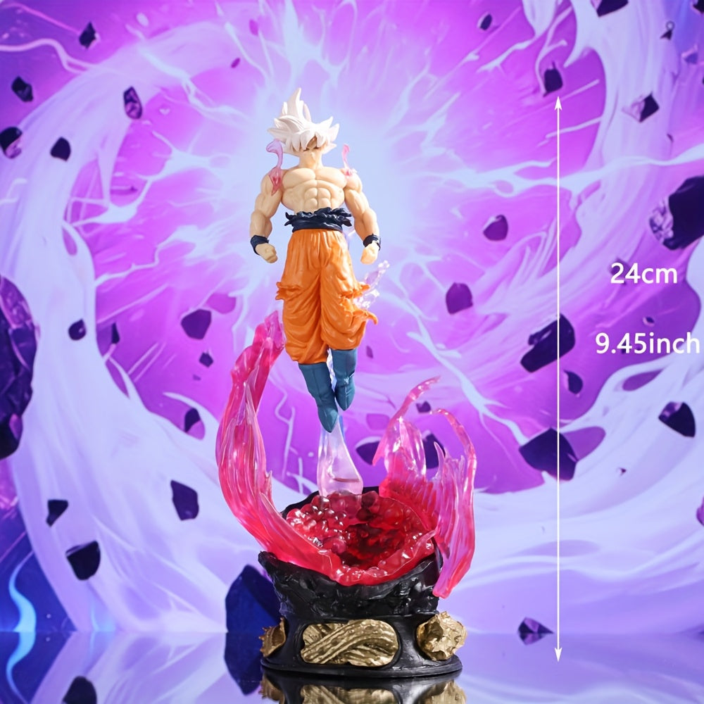 Dragon Ball Super, comfortable Goku, two-color flame special effects scene and dazzling Golden battle platform, the ultimate form, very suitable for fans, size 24cm/9.45 inches, very suitable for gifts, Goku Collectible, Anim