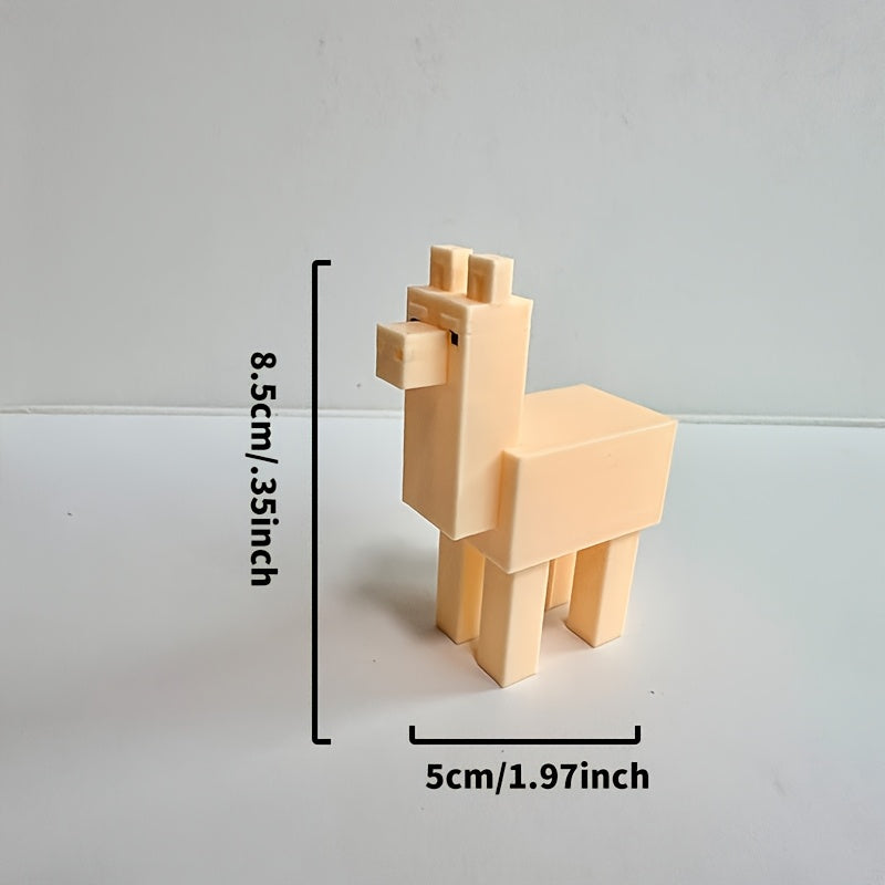 1pc 3D printed pixel style statue ornament, stackable block design, home office gaming table decoration, creative desktop accessories, birthday gifts, holiday decorations, player collectibles