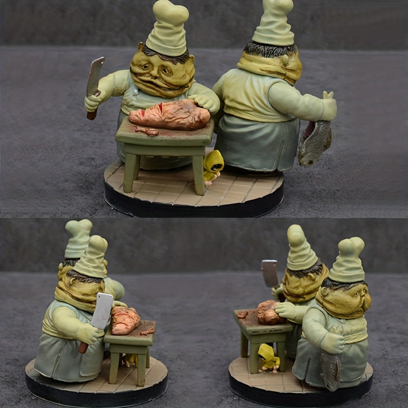 Anime Figure Scene Ornaments - Cute Anime Action Figure Collectible Statue Model Doll with Expressive Eyes & Dynamic Pose, Durable PVC Construction