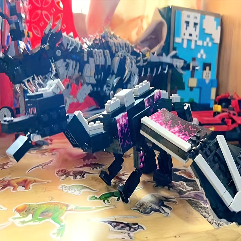 246 Particle Black Pixel Dragon Movie Model Technology Building Blocks, Assembly Educational Building Blocks, Halloween and Christmas Eve Toy Gifts, Christmas Gifts, Birthday Gifts