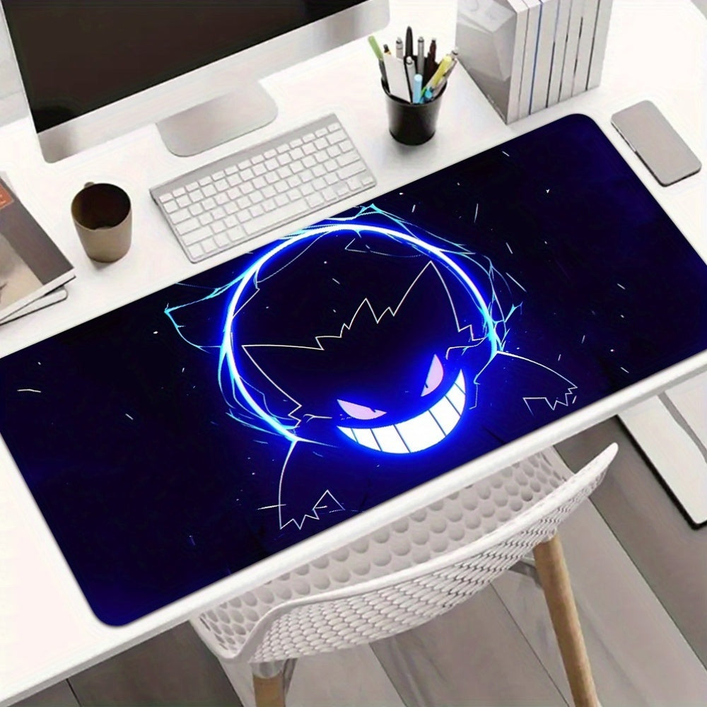 Pocket Monsters Purple Electric Gaming Mouse Pad 1pc - Non-Slip Rubber Base, Washable Desk Mat with Vibrant Character Design, Perfect for Office, School, Home Decor, and Gaming Setup, Ideal Gift for Fans and Friends, Gaming D