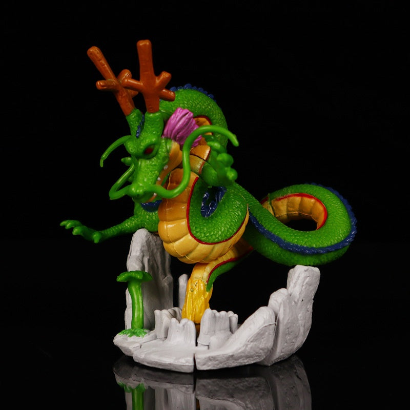 Dragon Ball Super Saiyan Shenron Action Figure - Lightweight PVC Collectible Statue with Dynamic Dragon & Snake Design, Vibrant Green & Golden Colors