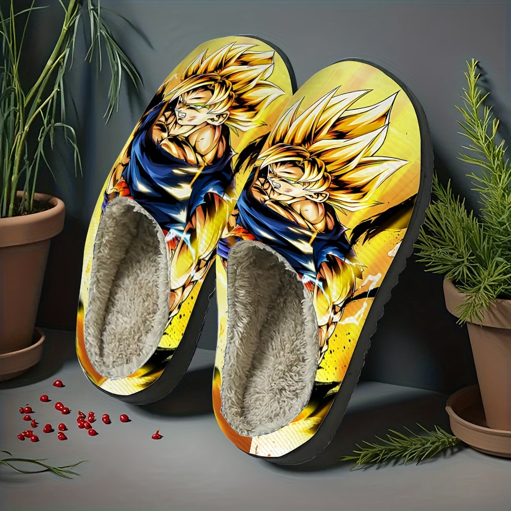 DRAGON BALL Goku & Goten Dragon Anime Slippers - Non-Slip TPR Sole, Warm Winter House with Goku Anime Characters, for for all-Season (Gift for,, Fans)
