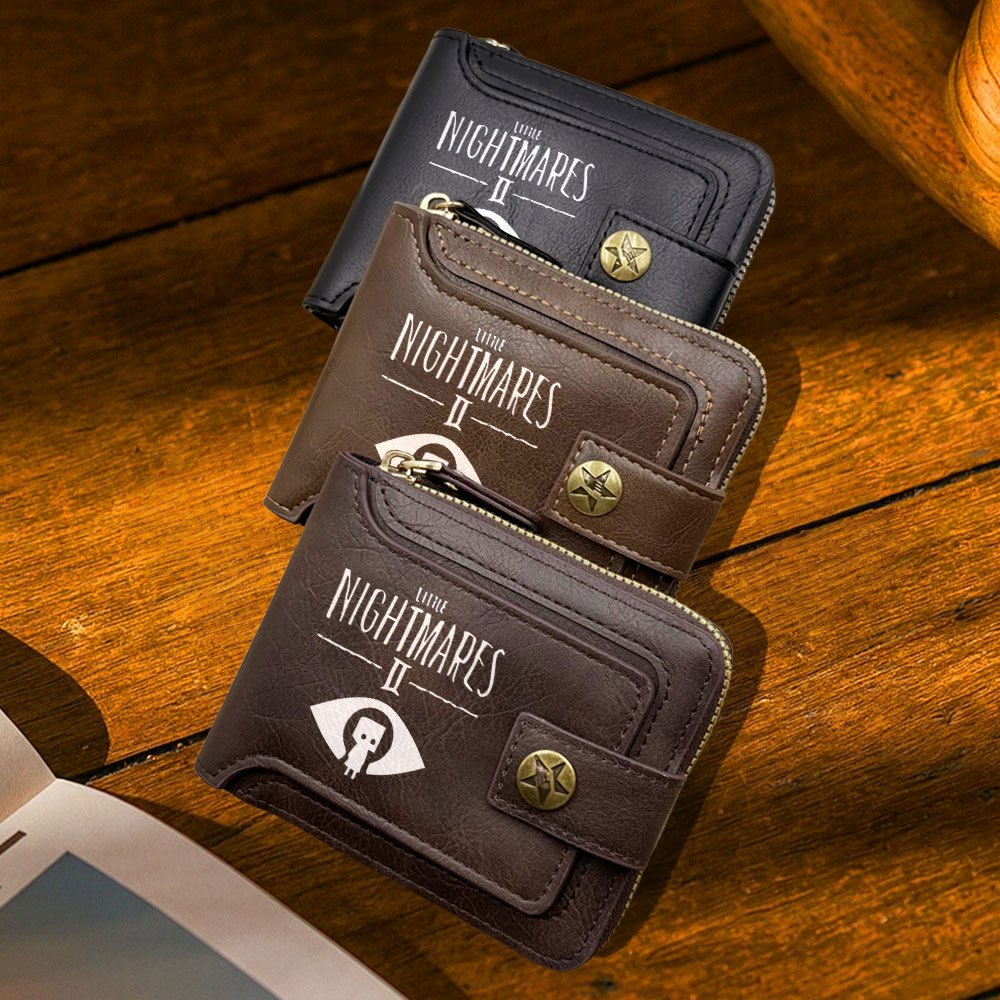 1pc Little Nightmares II Video Game Wallet - Gothic Horror Design with Little Nightmares II Logo, Zipper Closure, Compact Coin Purse & Card Holder for Men & Women, Gothic Wallet, Everyday Accessory, Retro Style, Durable Mater