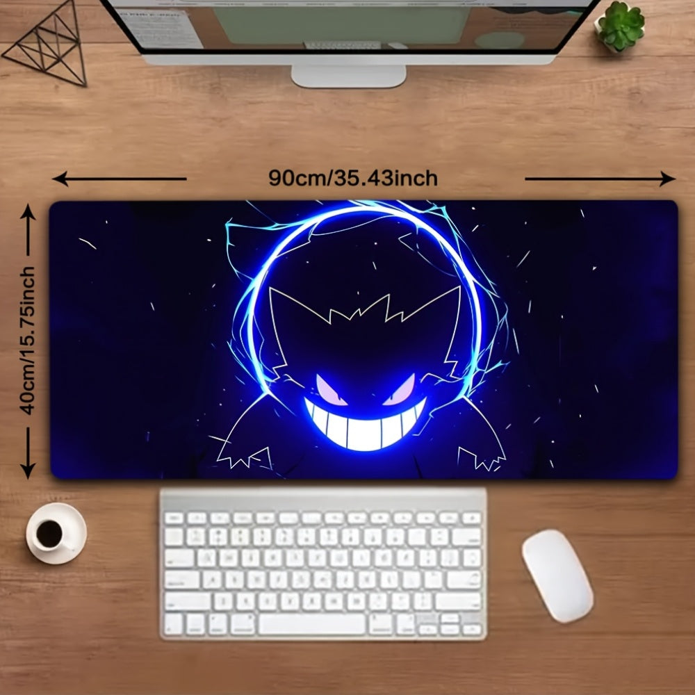 Pocket Monsters Purple Electric Gaming Mouse Pad 1pc - Non-Slip Rubber Base, Washable Desk Mat with Vibrant Character Design, Perfect for Office, School, Home Decor, and Gaming Setup, Ideal Gift for Fans and Friends, Gaming D