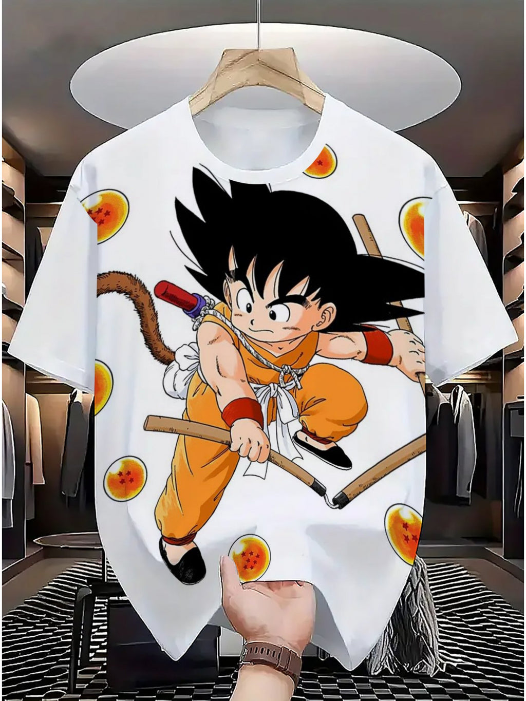 Dragon Ball Branded Men's T-Shirt, 3D Printed Sport Shirt, Graffiti Top, Dragon Ball T-Shirt, Anime T-Shirt, Party Casual Sport T-Shirt, Character Role-Playing T-Shirt, Branded Size, Party Outfit, Casual Wear, Streetwear Styl