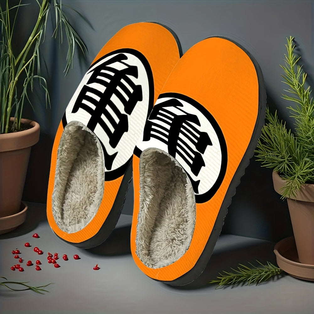 Dragon Ball Goku Slippers - Official Dragon Ball Z Characters, Non-Slip TPR Sole, Soft Fabric Indoor House Shoes for Women & Men, All-Season Comfort, Casual Wear Lovers, Character Footwear, Durable Construction, Home & Casual