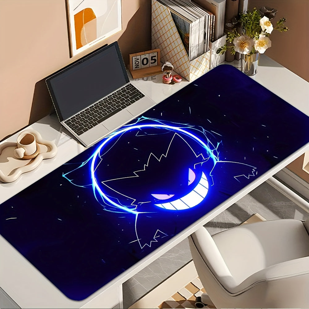 Pocket Monsters Purple Electric Gaming Mouse Pad 1pc - Non-Slip Rubber Base, Washable Desk Mat with Vibrant Character Design, Perfect for Office, School, Home Decor, and Gaming Setup, Ideal Gift for Fans and Friends, Gaming D