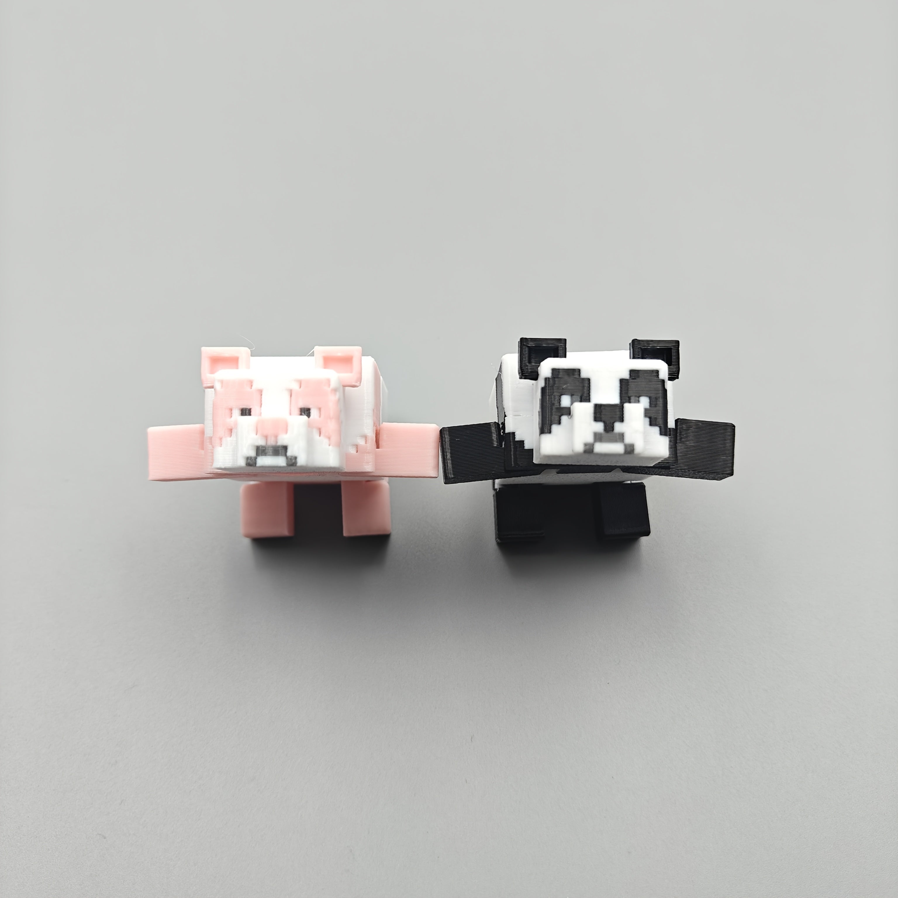 Cute Panda-like Block Bears - Black and White Bear Decorations, No Electricity Needed