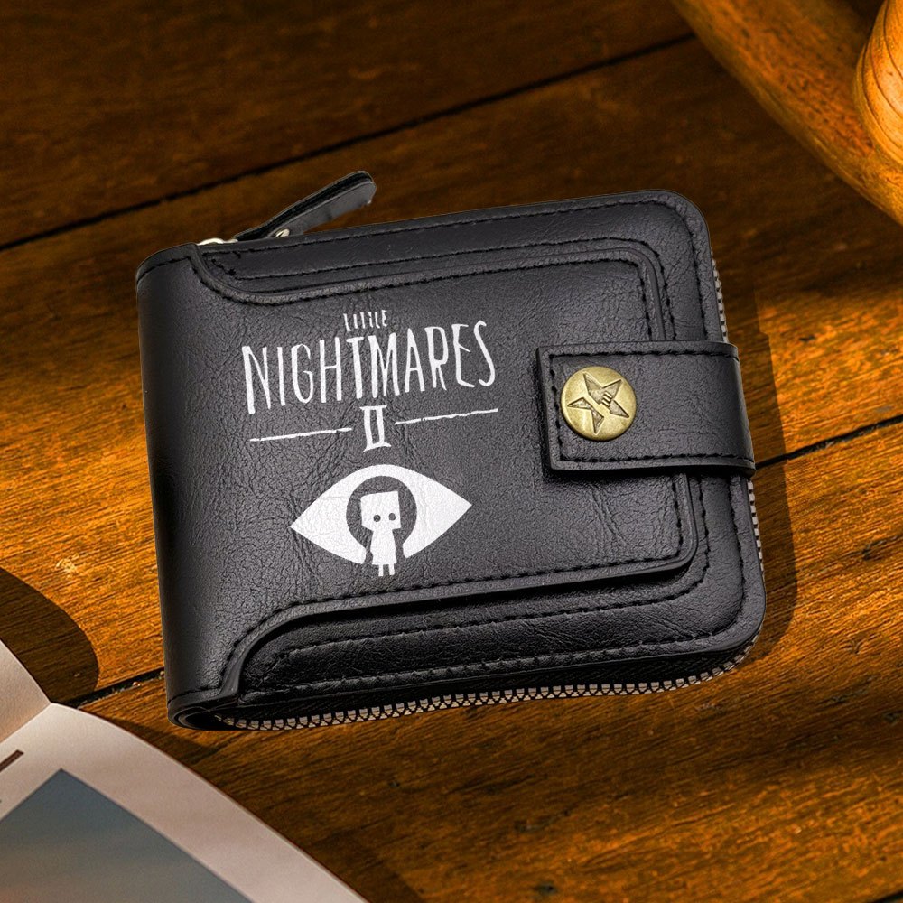 1pc Little Nightmares II Video Game Wallet - Gothic Horror Design with Little Nightmares II Logo, Zipper Closure, Compact Coin Purse & Card Holder for Men & Women, Gothic Wallet, Everyday Accessory, Retro Style, Durable Mater