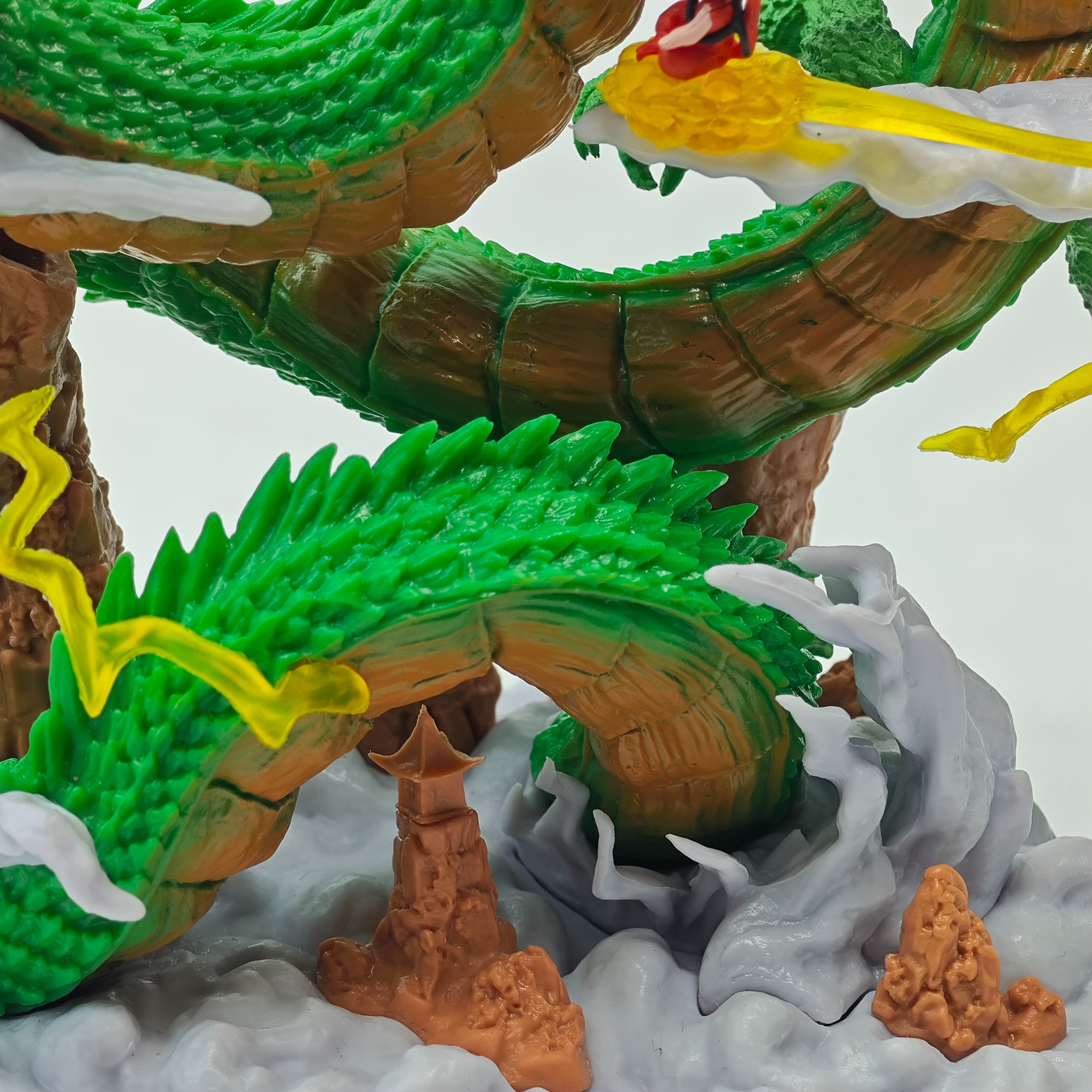 DRAGON BALL Goku & Shenron Action Figure - Highly Detailed Collectible PVC Statue with Shenron in Iconic Smoke Ring Form, Anime Statue for Display/Gift for DB Fans (Compatible with other DB Collections)
