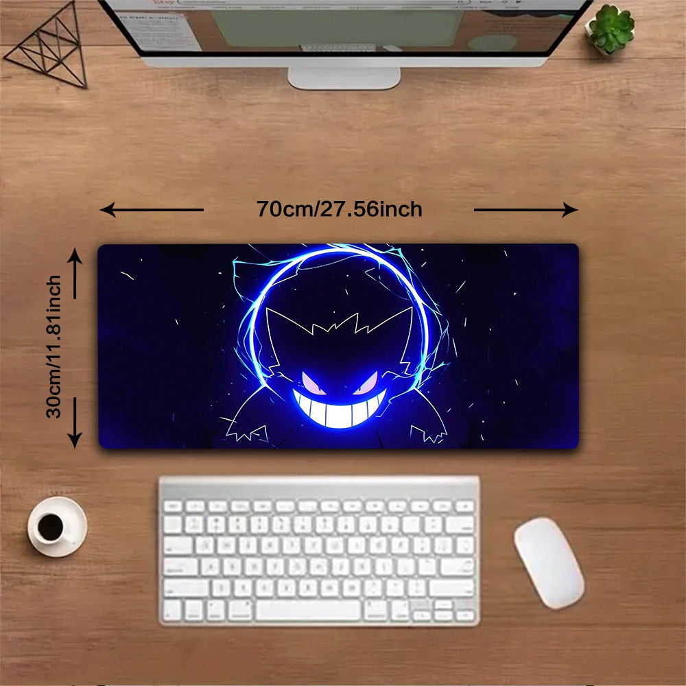 Pocket Monsters Purple Electric Gaming Mouse Pad 1pc - Non-Slip Rubber Base, Washable Desk Mat with Vibrant Character Design, Perfect for Office, School, Home Decor, and Gaming Setup, Ideal Gift for Fans and Friends, Gaming D