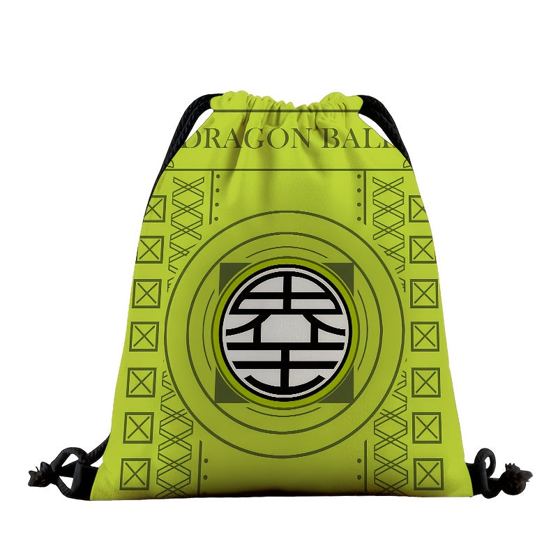 DRAGON BALL Anime Backpack with Goku, Vegeta & Sun Wukong (Monkey King) Designs - Lightweight Adjustable Drawstring Bag & s,, Gym, Parties - Collectible Gift & (Officially Licensed)