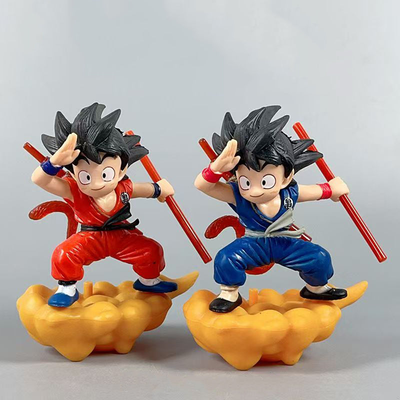 1pc Dragon Ball Z Goku & Vegeta Fighting on Clouds Collectible Figure - Dynamic Action Pose with Red & Outfits, Dynamic Poses, Perfect Gift For Fans