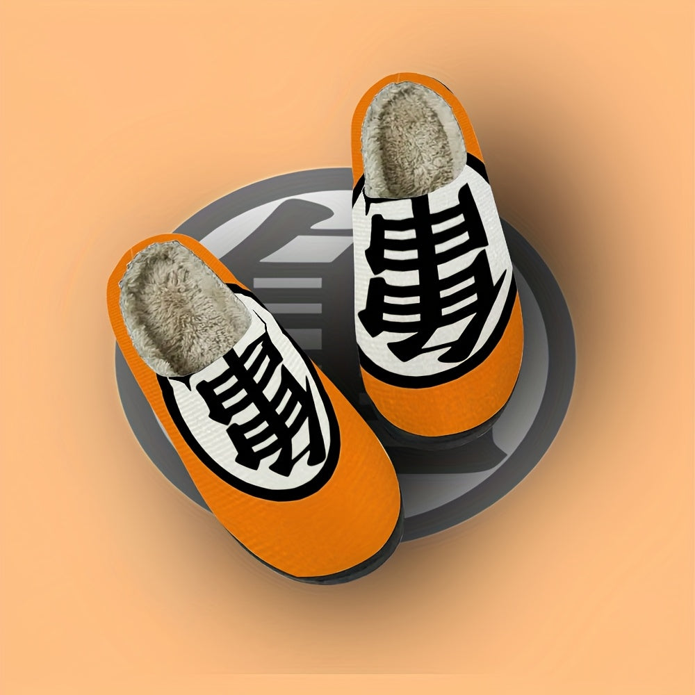 Dragon Ball Goku Slippers - Official Dragon Ball Z Characters, Non-Slip TPR Sole, Soft Fabric Indoor House Shoes for Women & Men, All-Season Comfort, Casual Wear Lovers, Character Footwear, Durable Construction, Home & Casual