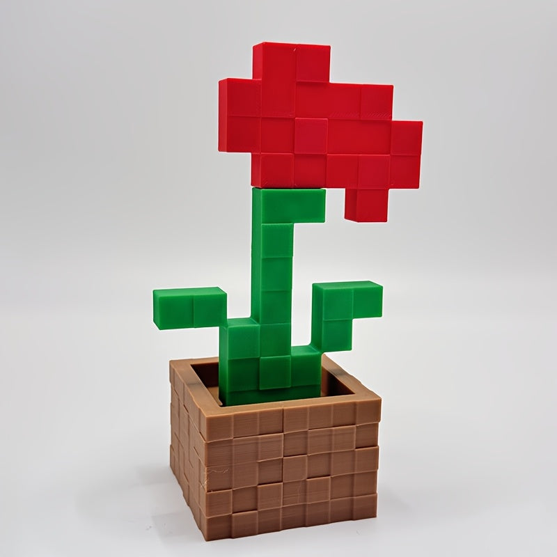 Creative flower sculpture - colorful 3D printed ornaments for desktop, car or office - perfect gift for Christmas, Halloween, Valentine's Day, Easter, the most suitable Christmas gift