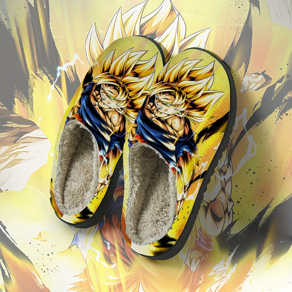DRAGON BALL Goku & Goten Dragon Anime Slippers - Non-Slip TPR Sole, Warm Winter House with Goku Anime Characters, for for all-Season (Gift for,, Fans)