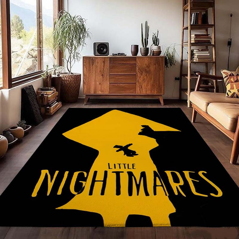 Little Nightmares Weird Silhouette Adventure Game Crystal Velvet Mat, Suitable for Bedroom, Dining Room, and Kitchen Use, Soft and Non-Slip, Ideal Christmas Gift for Family and Friends, Perfect for Home and Travel