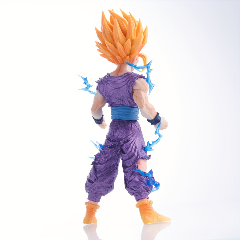 Son Gohan & Dragon Ball Anime Figure Statue - Dynamic Action Pose with Glowing Eyes & Hair, Collectible Desktop Display for Fans, Halloween & Christmas Gift