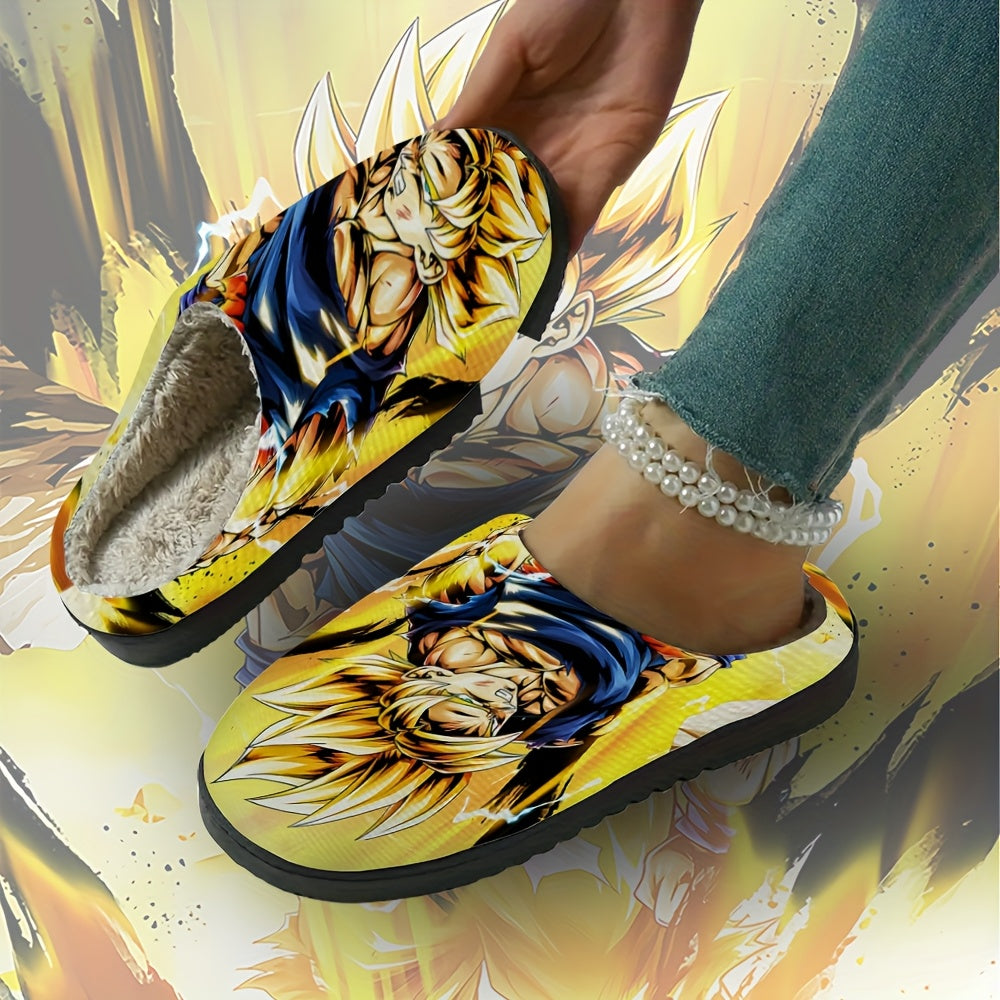 DRAGON BALL Goku & Goten Dragon Anime Slippers - Non-Slip TPR Sole, Warm Winter House with Goku Anime Characters, for for all-Season (Gift for,, Fans)