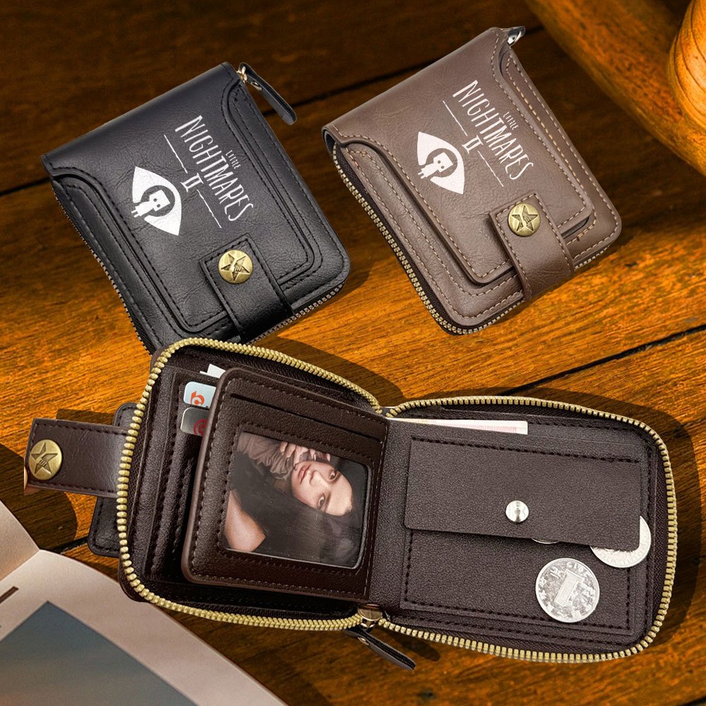 1pc Little Nightmares II Video Game Wallet - Gothic Horror Design with Little Nightmares II Logo, Zipper Closure, Compact Coin Purse & Card Holder for Men & Women, Gothic Wallet, Everyday Accessory, Retro Style, Durable Mater