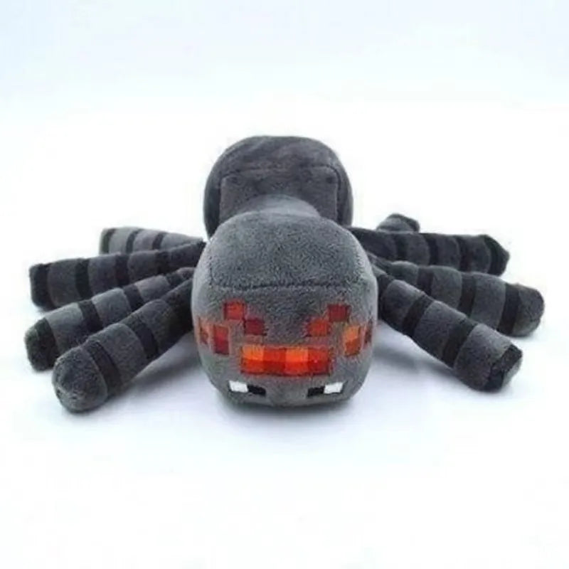 MINISO 16cm Gray MC Spider Plush Stuffed Toys Game MC Spider Plush Soft Animals Toy Doll for Children Kids Gifts