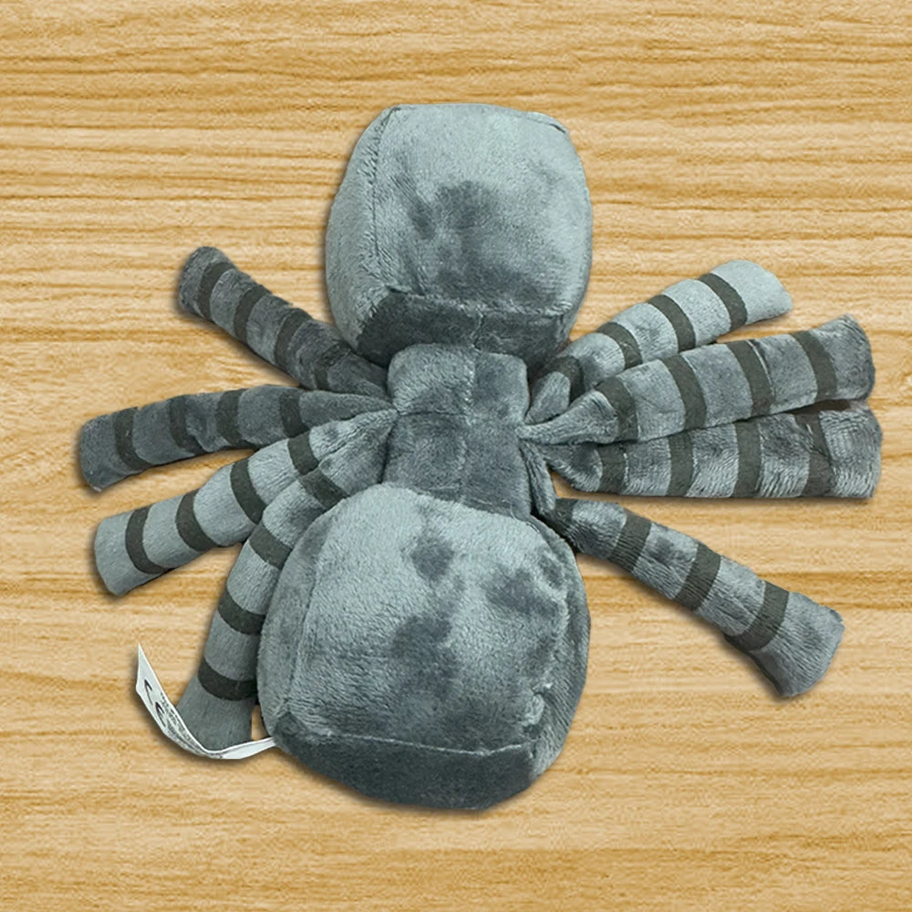 MINISO 16cm Gray MC Spider Plush Stuffed Toys Game MC Spider Plush Soft Animals Toy Doll for Children Kids Gifts