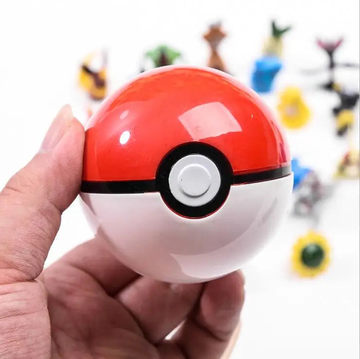 High quality Multicolor 7CM Pet Elf Ball Pokemon Pokeball with 2-3cm figures Toys Can Dream Bedroom furnishings For Kids