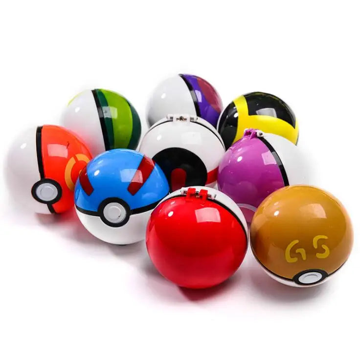 High quality Multicolor 7CM Pet Elf Ball Pokemon Pokeball with 2-3cm figures Toys Can Dream Bedroom furnishings For Kids