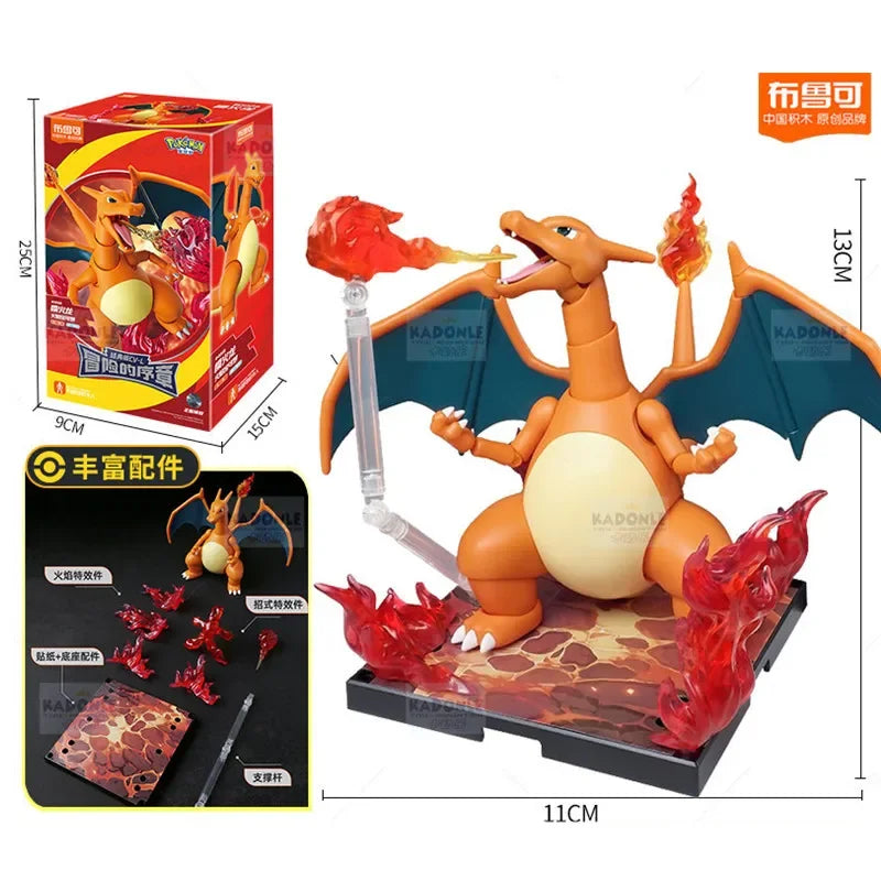 BLOKEES Original POKEMON Ceruledge Charizard Snorlax Scyther Lucario Greninja Meowscarada Building Blocks Action Figure Toy Gift