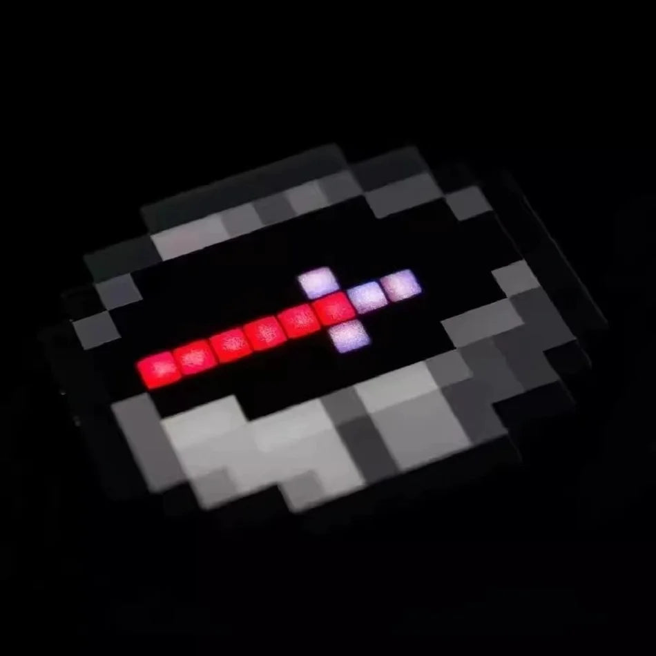 New Minecraft Compass Pixel Wind Peripheral design trinket Magnetic MC Real-World Use Movable Keychain Pendant myworld Gift