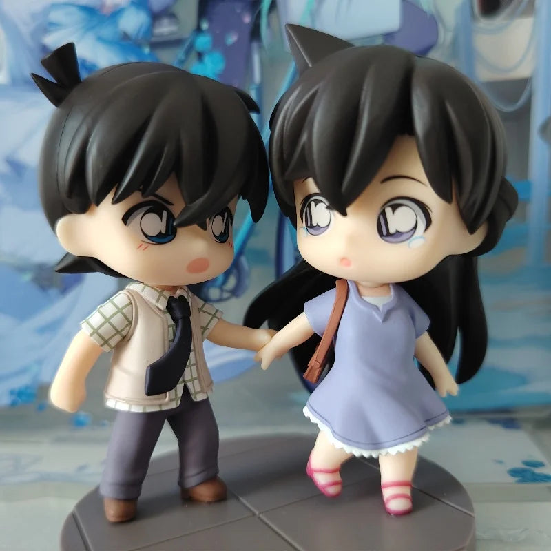 Original Detective Conan: Shinichi Kudo Ran Mouri Gsas Q-Set Conan Edogawa  Ai Haibara Chibi-Style Action Figure Anime Model Toy
