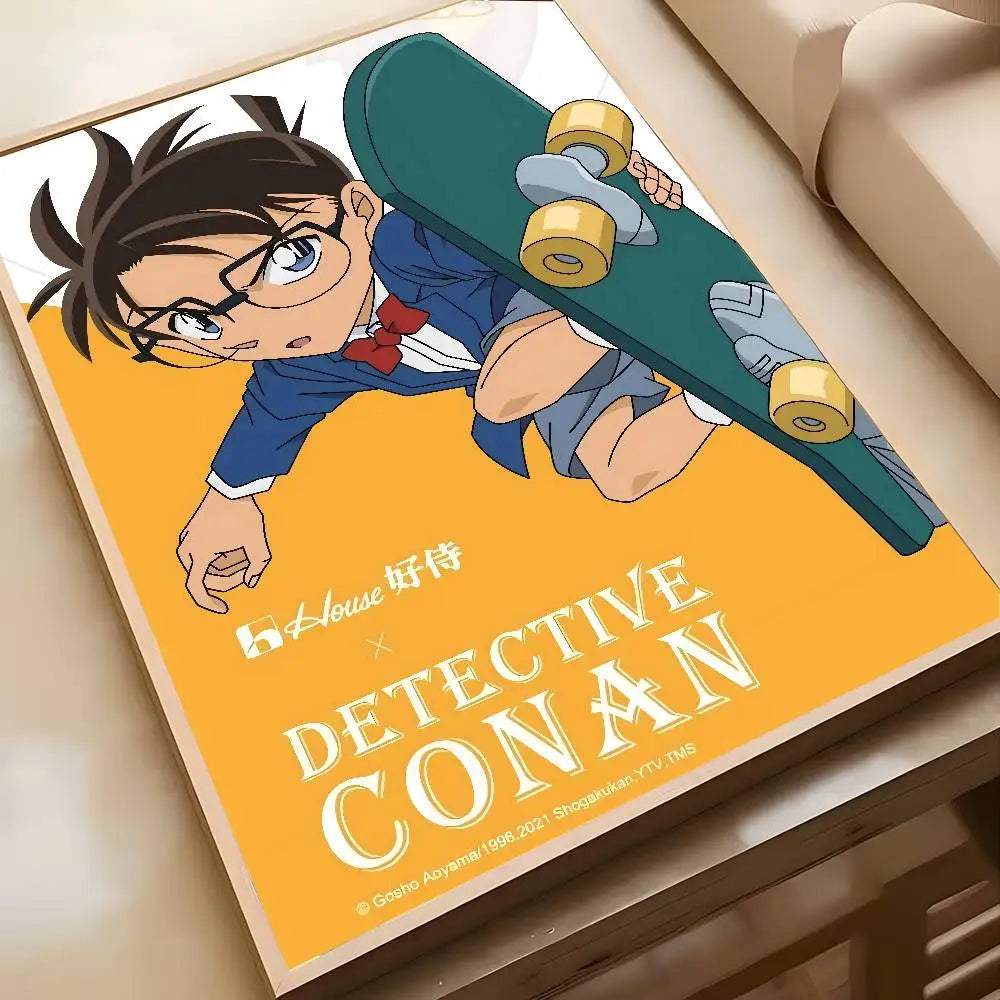 Anime D-Detective C-Conan Poster Self-Adhesive sticker - No Glue Needed Easy Stick and Remove Perfect for Room Decor