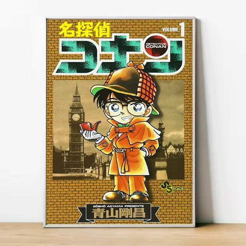 Detective Conan Canvas Poster  Anime Wall Art Decor for Home Room Interior Painting Accessory