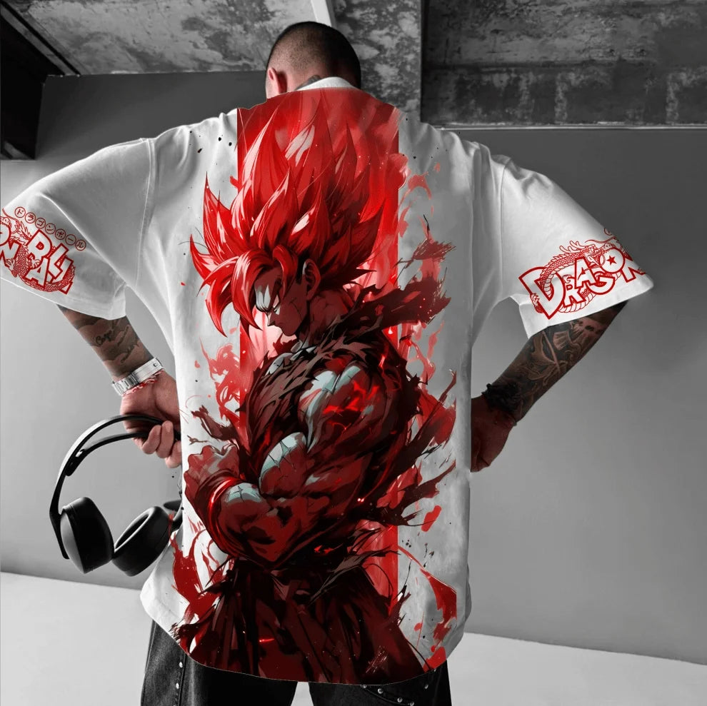 Summer Y2k Dragon Ball Oversized Men's T-Shirts Women's Cotton Short Sleeve Tee Casual Streetwear Unisex Tops Anime Inspired