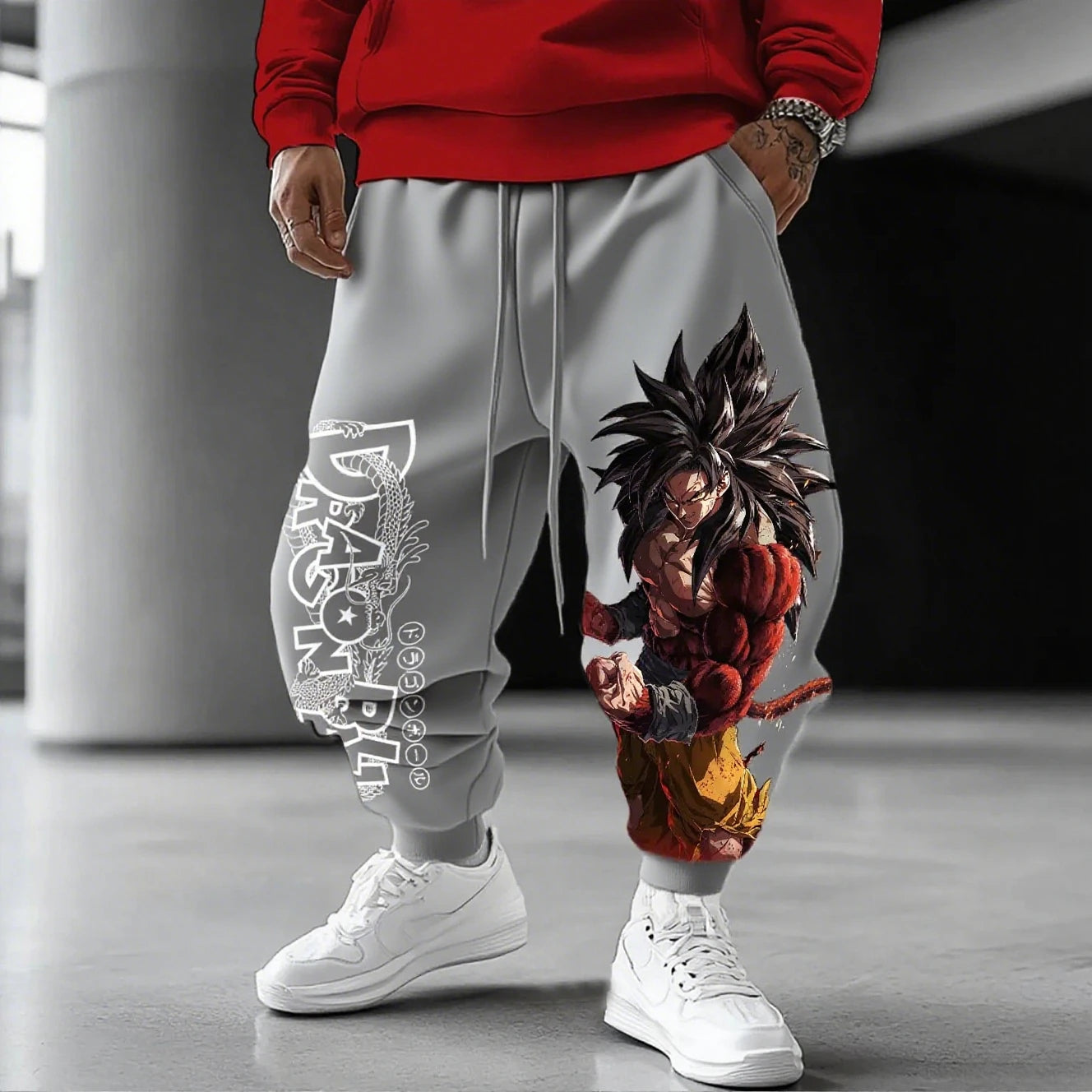 Dragon Ball Super Saiyan Goku Men Jogger Pants Anime Streetwear Casual Sweatpants Loose Fit Graphic Print Spring Autumn Trousers