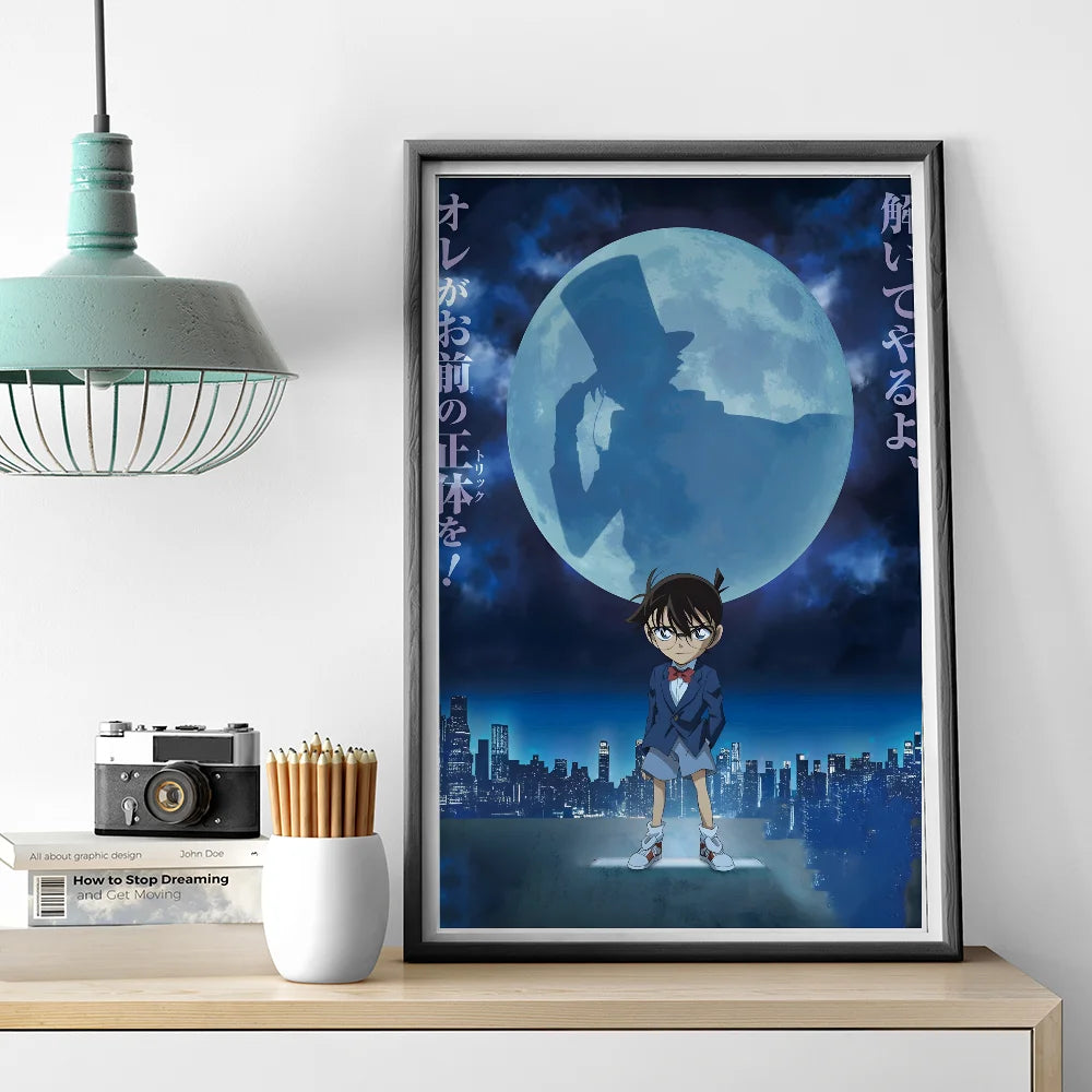1PC Detective C-Conan Poster Self-adhesive Art Waterproof Paper Sticker Coffee House Bar Room Wall Decor