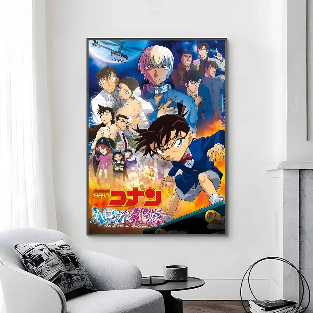 D-Detective C-Conan Movie Poster Canvas painting poster with prints Home bedroom living room decoration gift