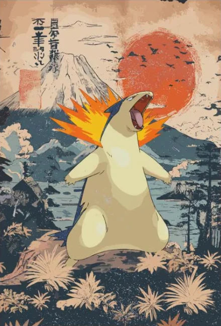 P-Pokemon Japanese Anime Canvas Painting Kawaii Elf Pets HD Poster Retro Bar Noodle Room Living Room Home Mural Decor Kids Gifts