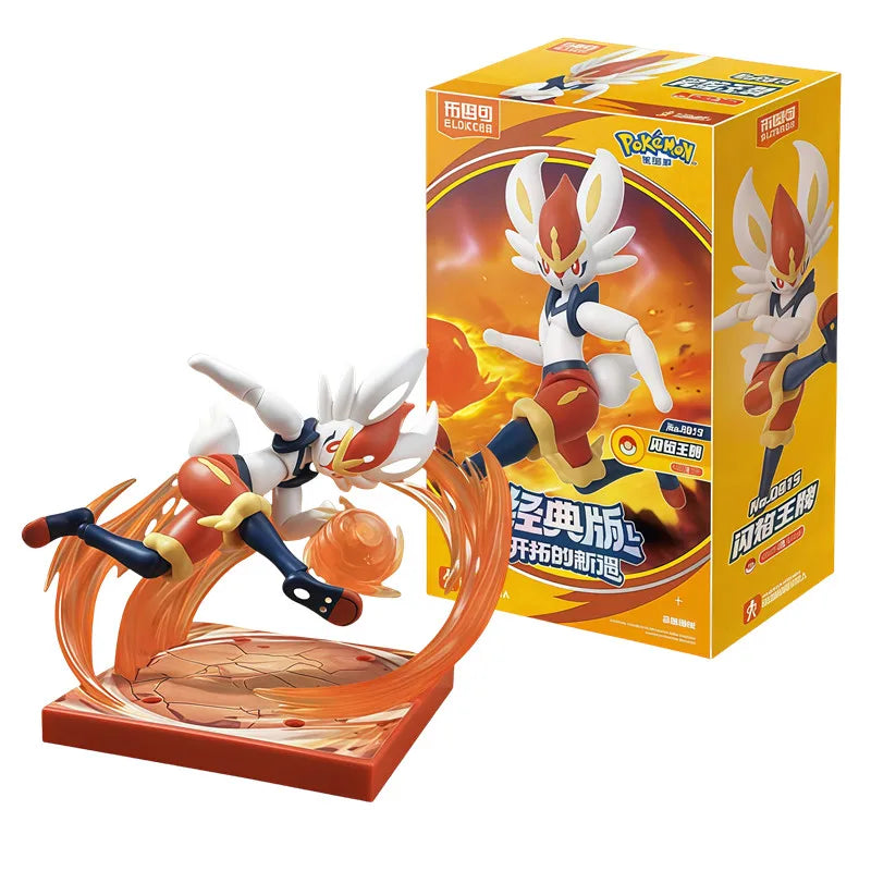 BLOKEES Pokemon building block toys Charizard Snorlax Scyther Lucario Cinderace action figure Stitching toy Collection model